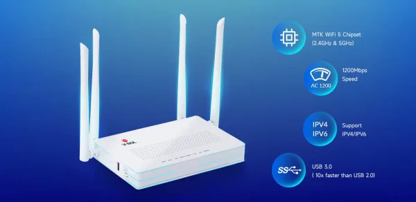 VSOL Dual-band Gigabit WiFi5 Router - Image 2